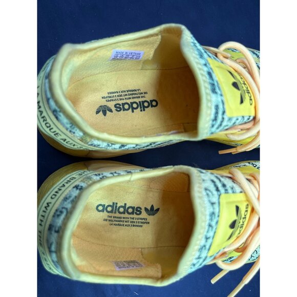 Adidas NMD_R1 V2 All Over Print Yellow Sneakers Size 12 Mens Athletic Shoes - Picture 12 of 12